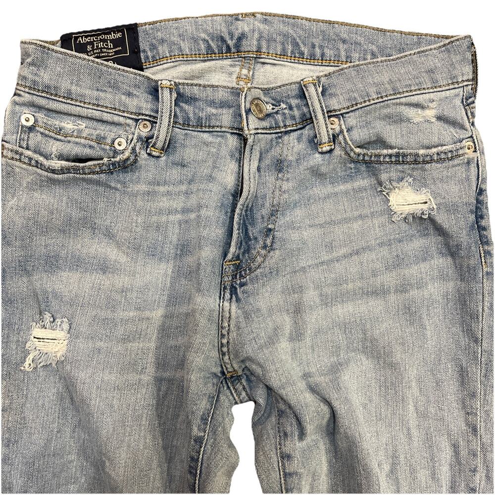 Abercrombie‎ & Fitch Sz 28 x30 Rustin Athletic Slim Light Wash Denim Jeans